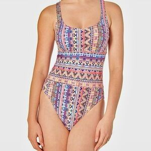 Next By Athena Women's Minimalist Cross Back One Piece Swimsuit, Medium